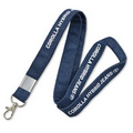 1" Blue Denim Custom Silkscreen Lanyards